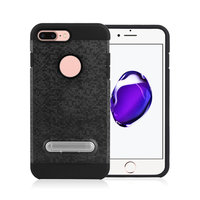 Étui hybride en plastique TPU standard pour iPhone 7 Plus 8 Plus - Noir