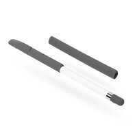Poignée antidérapante en silicone pour Apple Pencil 4 pièces de protection supplémentaire - Gris