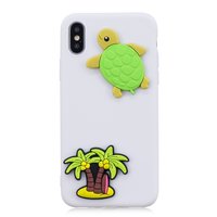 Coque iPhone XS Max Tropical Turtle 3D Cartoons - Blanc
