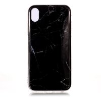 Coque en TPU Marbre pour iPhone XS Max - Noire