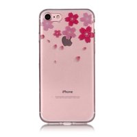 Coque Floral Transparente Flexible iPhone 7 8 SE 2020 - Rose