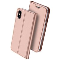 Étui Dux Ducis Cover avec étui en cuir pour iPhone X XS - Rose Gold