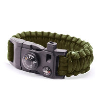 Bracelet Survivant 9 Fonctions - Army Green Camping Rescue
