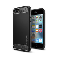 Coque iPhone 5 5s SE 2016 Spigen Rugged Armor - Noire