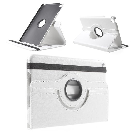 Étui rotatif en cuir blanc pour iPad mini 4 et iPad mini 5 (2019)