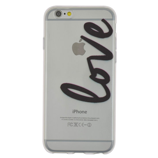 Coque transparente en TPU compatible avec iPhone 6 6s love cover