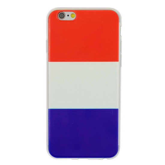 Coque iPhone 6 6s en TPU pour drapeau hollandais rouge blanc bleu