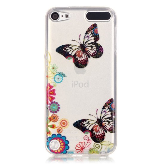 Étui coloré papillons fleurs iPod Touch 5 6 7 étui transparent