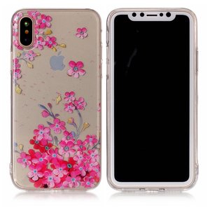 coque iphone xs transparente fleur